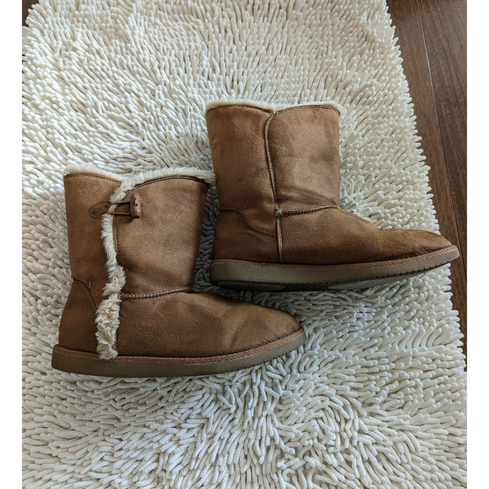 Airwalk faux suede sherpa slip on boots   Sz 9.5